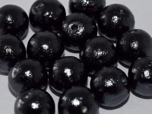 Cotton Pearls 10 mm Schwarz Japanische Glasperlen Miyuki Black
