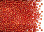 5 g 10/0 Miyuki Delica Japanische Rocailles, Rot mit versilbertem Loch