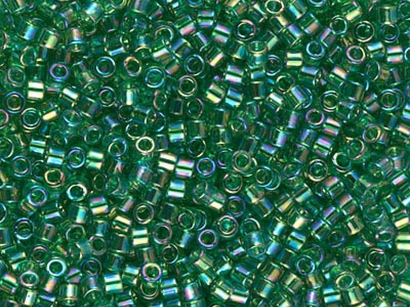 Delica Glasperlen 10/0 Transparent Grün AB Japanische Glasperlen Miyuki Farbe_Green