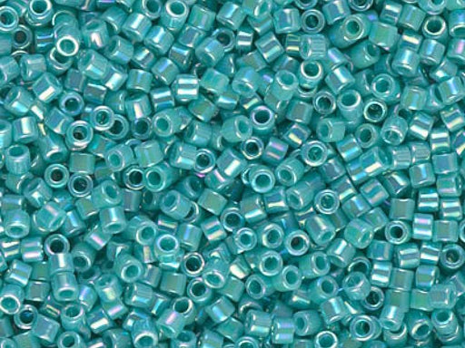 Delica Glasperlen 10/0 Opak Türkisgrün AB Japanische Glasperlen Miyuki Farbe_Green
