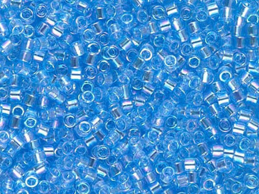 Delica Glasperlen 10/0 Transparent Hell Saphir AB Japanische Glasperlen Miyuki Farbe_Blue