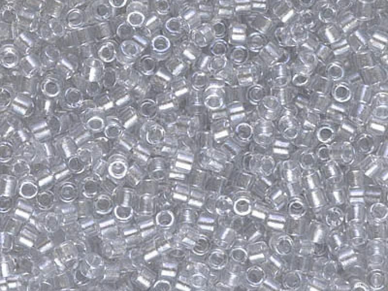 Delica Glasperlen 10/0 Kristall feuerverzinkt  Japanische Glasperlen Miyuki Farbe_Clear Farbe_ Grey