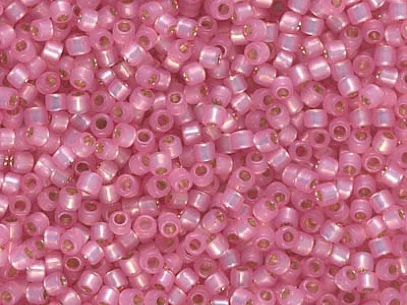 Delica Glasperlen 10/0 Rosa Alabaster mit versilbertem Loch  Japanische Glasperlen Miyuki Farbe_Pink