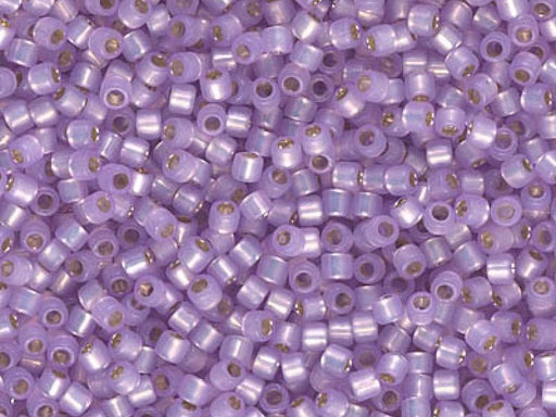 Delica Glasperlen 10/0 Lavendel mit versilbertem Loch  Japanische Glasperlen Miyuki Farbe_Purple