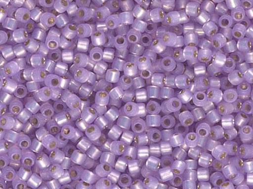 Delica Glasperlen 10/0 Lavendel mit versilbertem Loch  Japanische Glasperlen Miyuki Farbe_Purple