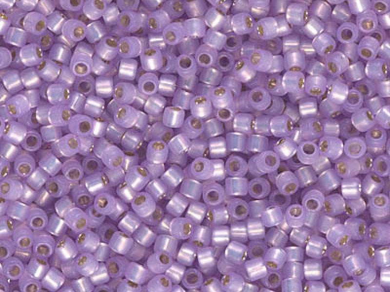 Delica Glasperlen 10/0 Lavendel mit versilbertem Loch  Japanische Glasperlen Miyuki Farbe_Purple