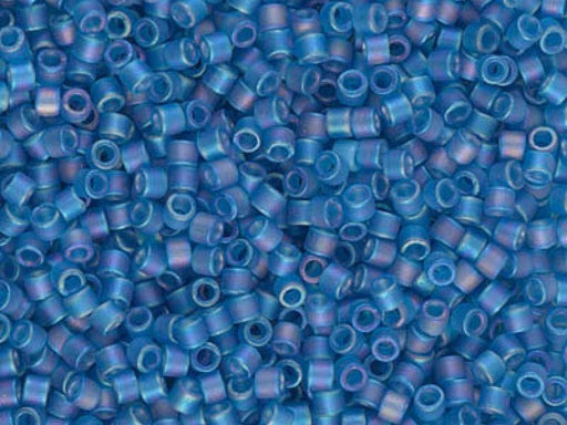 Delica Glasperlen 10/0 Transparent Blau Capri matt AB Japanische Glasperlen Miyuki Farbe_Blue