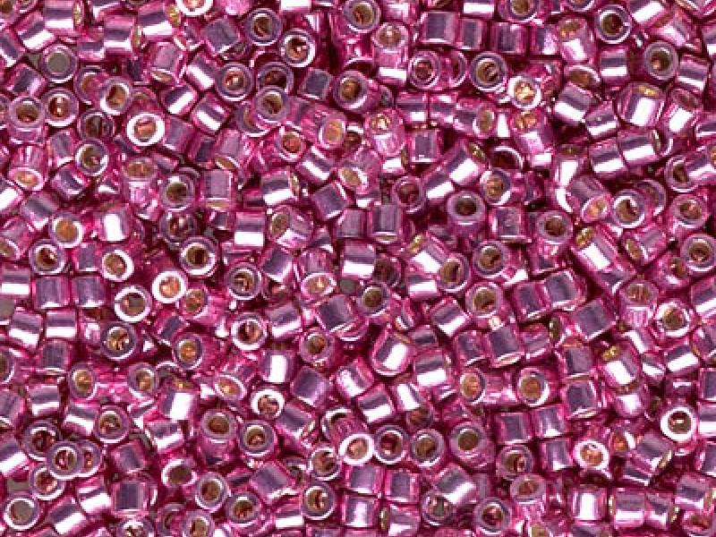 Delica Glasperlen 10/0 Duracoat Hot Pink galvanisiert Japanische Glasperlen Miyuki Farbe_Pink