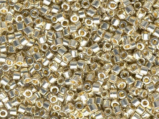 Delica Glasperlen 10/0 Dauracoat Silber galvanisiert Japanische Glasperlen Miyuki Farbe_Silver