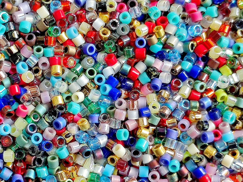 Delica Glasperlen 10/0 Mix Japanische Glasperlen Miyuki Farbe_Multicolored