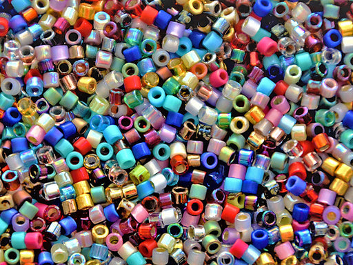 10 g Delica Glasperlen 10/0, Mix, Japanische Glasperlen Miyuki (Delica Seed Beads)