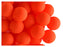 24 St. Rund NEON ESTRELA Perlen 10mm, Böhmisches Glas, Orange