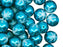 Runde Perlen 10 mm Blau Perlmutt mit Schneeflocke Tschechisches Glas  Farbe_Blue