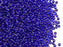 20 g 10/0 Rocailles Preciosa Ornela, Blau Transparent mit versilbertem Loch, Tschechisches Glas