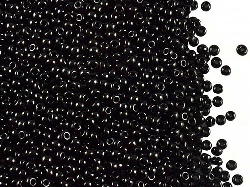 20 g 10/0 Rocailles Preciosa Ornela, Jet Schwarz, Tschechisches Glas