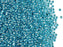 20 g 10/0 Rocailles Preciosa Ornela, Azure Blau mit versilbertem Loch, Tschechisches Glas