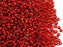 20 g 10/0 Rocailles Preciosa Ornela, Rot Rubin mit versilbertem Loch, Tschechisches Glas