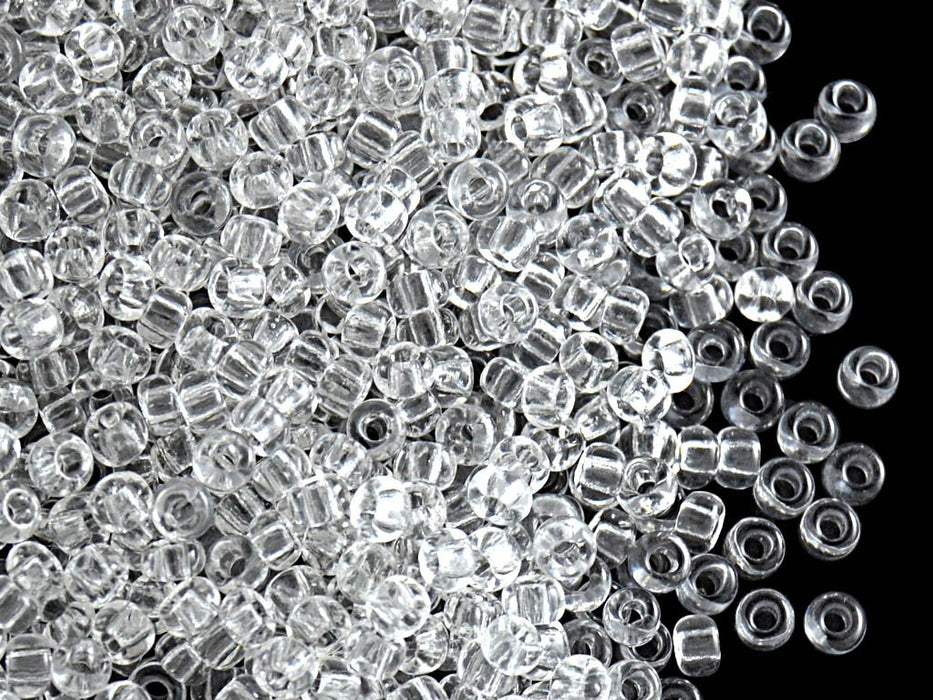 20 g 10/0 Rocailles Preciosa Ornela, Kristall Transparent matt, Tschechisches Glas