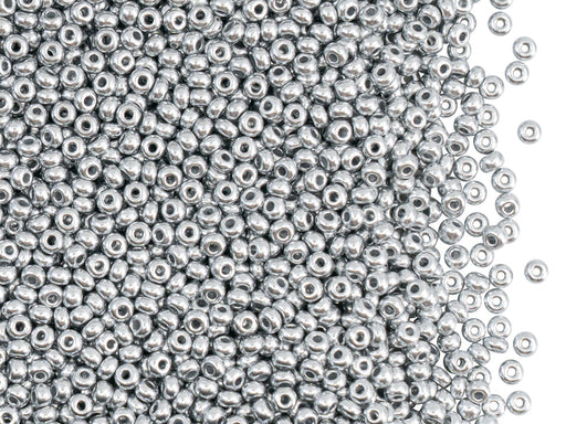 20 g 10/0 Rocailles Preciosa Ornela, Aluminium Silber, Tschechisches Glas