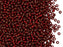 Rocailles 10/0 Dunkelrubin mit versilbertem quadratischen Loch  Tschechisches Glas  Farbe_Red