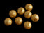 20 St. Runde Perlmutt Perlen 10 mm, Böhmisches Glas, Zigana Dunkles Gold