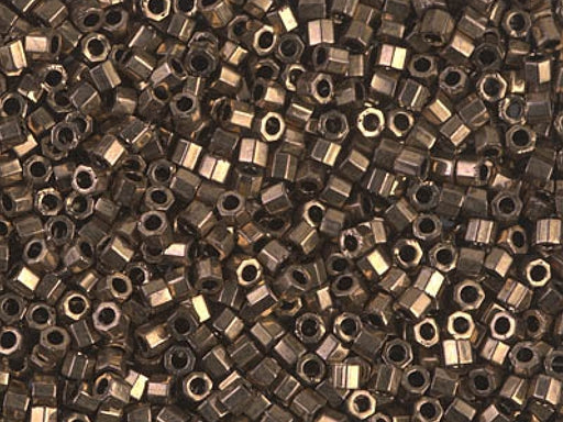 Delica Beads Cut 10/0 Metallic Dunkelbronze Japanische Glasperlen Miyuki Farbe_Brown