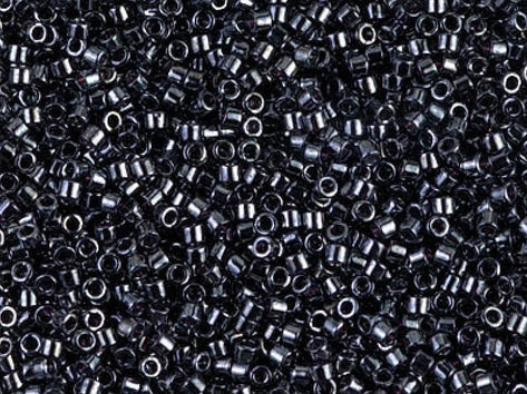 Delica Glasperlen 11/0 Gunmetal Japanische Glasperlen Miyuki Farbe_Grey