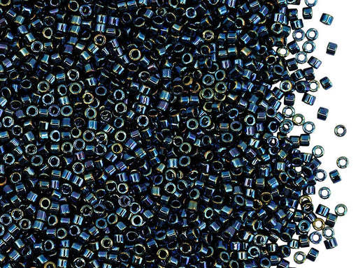 5 g 11/0 Miyuki Delica Japanische Rocailles, Gunmetal Iris