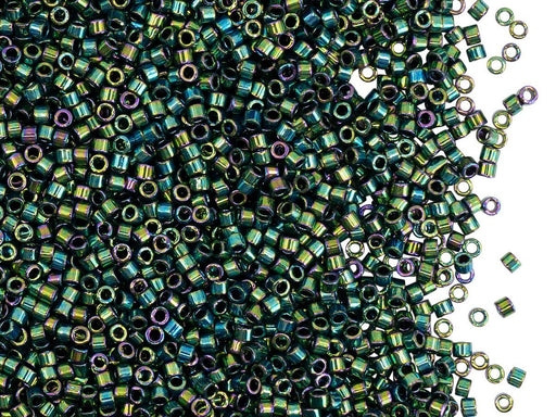 5 g 11/0 Miyuki Delica Japanische Rocailles, Metallic Grün glänzend