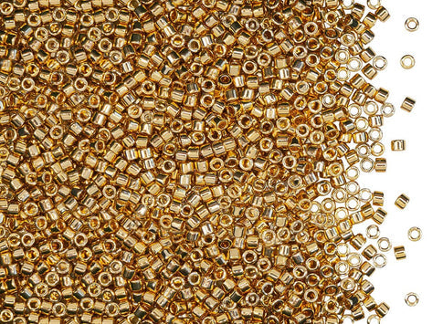 Delica Glasperlen 11/0 24KT Light vergoldet Japanische Glasperlen Miyuki Farbe_Gold