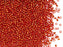 5 g 11/0 Miyuki Delica Japanische Rocailles, Rot mit versilbertem Loch