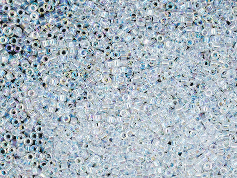 Delica Glasperlen 11/0 Kristall AB Japanische Glasperlen Miyuki Farbe_Clear Farbe_ Multicolored