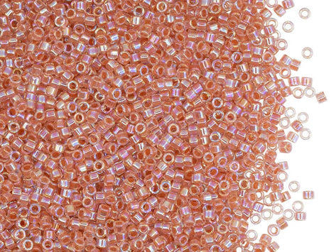Delica Glasperlen 11/0 Gefütterter Pfirsich AB Japanische Glasperlen Miyuki Farbe_Pink