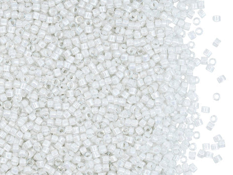 Delica Glasperlen 11/0 Kristallweiß gefüttert AB Japanische Glasperlen Miyuki Farbe_White