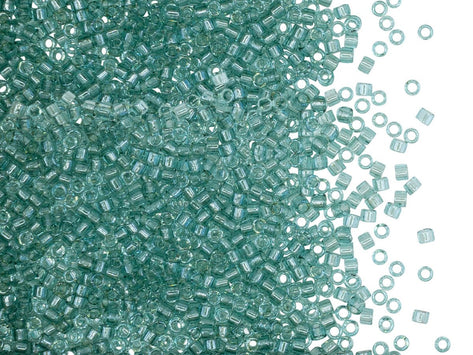 Delica Glasperlen 11/0 Transparenter Seafoam-Glanz Japanische Glasperlen Miyuki Farbe_Green