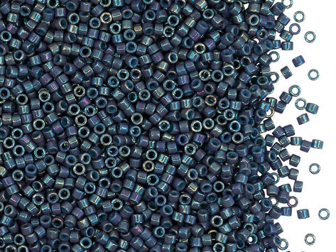 Delica Glasperlen 11/0 Undurchsichtiger Blaugrauer Glanz Japanische Glasperlen Miyuki Farbe_Blue