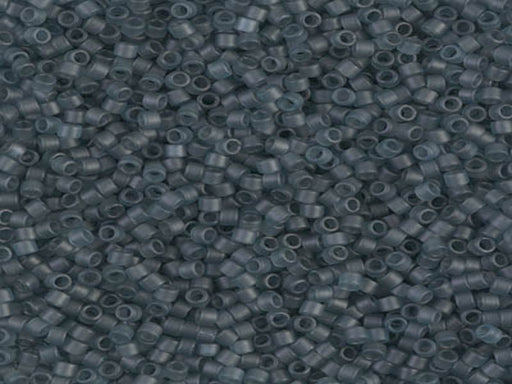 Delica Beads 11/0 Transparent Mantana Matted Luster Japanese Beads Grey Blue