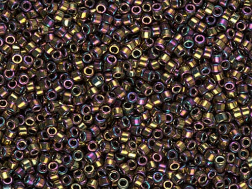 Delica Glasperlen 11/0 Metallic Hell Bronze irisierend Japanische Glasperlen Miyuki Farbe_Brown Farbe_ Multicolored
