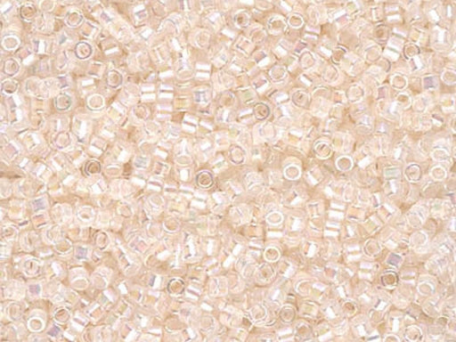 Delica Glasperlen 11/0 Off White AB Japanische Glasperlen Miyuki Farbe_White Farbe_ Multicolored