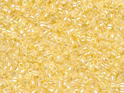 Delica Glasperlen 11/0 Gefüttertes Hellgelb AB Japanische Glasperlen Miyuki Farbe_Yellow