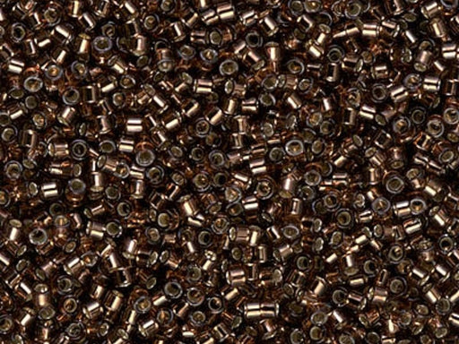 Delica Glasperlen 11/0 Braun mit versilbertem Loch Japanische Glasperlen Miyuki Farbe_Brown