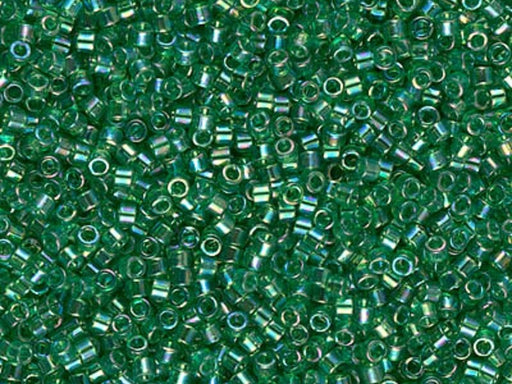 Delica Glasperlen 11/0 Transparent Grün AB Japanische Glasperlen Miyuki Farbe_Green