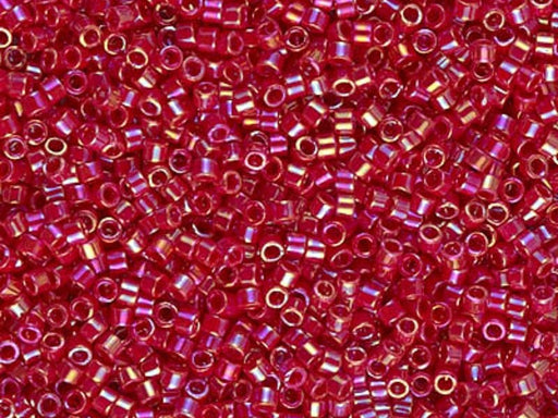 Delica Glasperlen 11/0 Opak Rot AB Japanische Glasperlen Miyuki Farbe_Red