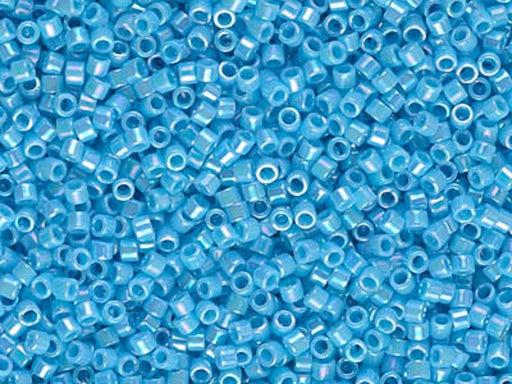 Delica Glasperlen 11/0 Opak Hellblau AB Japanische Glasperlen Miyuki Farbe_Blue