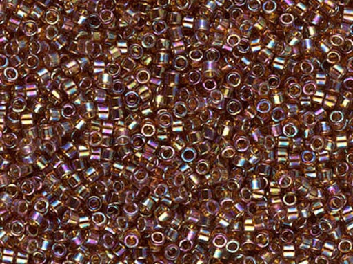 Delica Glasperlen 11/0 Transparenter Bernstein AB Japanische Glasperlen Miyuki Farbe_Brown