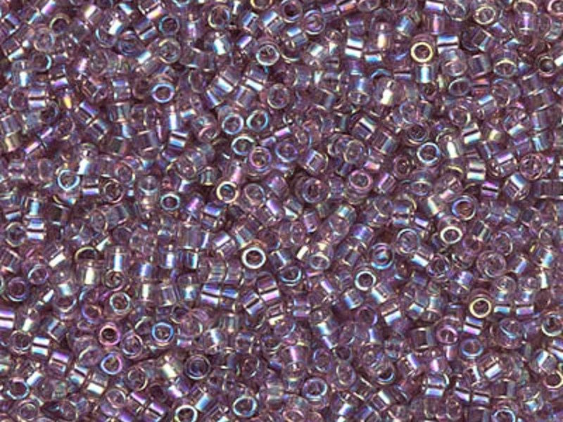 Delica Glasperlen 11/0 Transparentes Flieder AB Japanische Glasperlen Miyuki Farbe_Purple