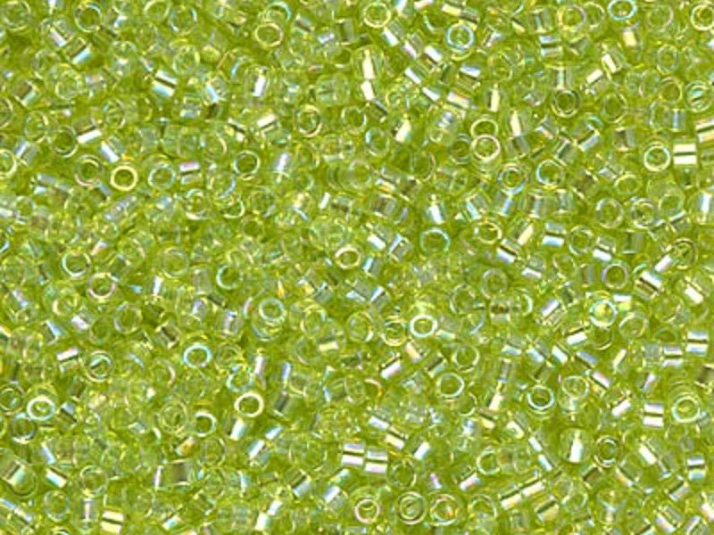 Delica Glasperlen 11/0 Transparent Chartreuse AB Japanische Glasperlen Miyuki Farbe_Green