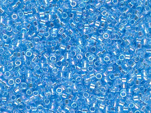 Delica Glasperlen 11/0 Transparent Hell Saphir AB Japanische Glasperlen Miyuki Farbe_Blue