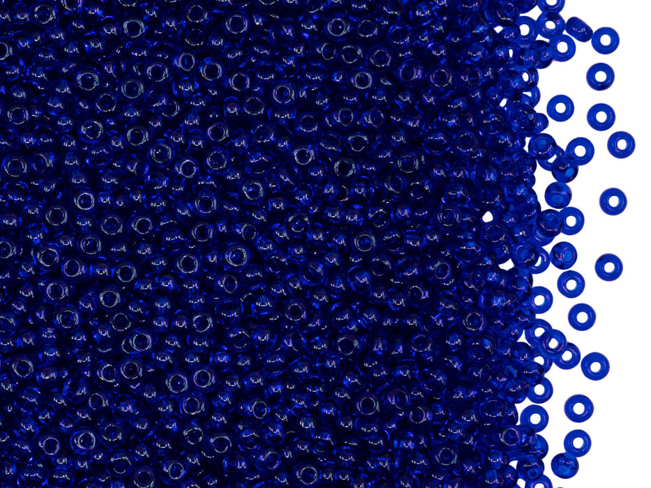 20 g 11/0 Rocailles Preciosa Ornela, Transparent Blau, Tschechisches Glas