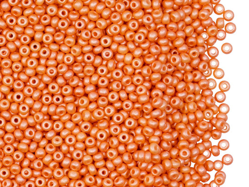 Rocaiiles 11/0 Perlmutt Hellorange Tschechisches Glas  Farbe_Orange